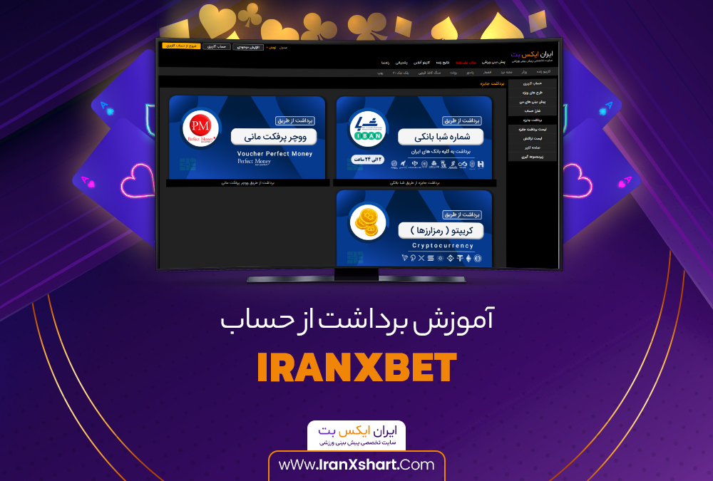 آموزش برداشت حساب IranxBet